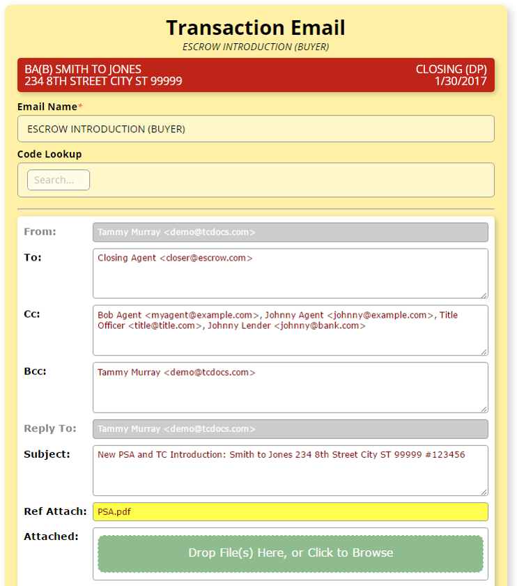 Save Time by using AutoPopulating Email Templates tcDocs